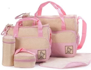 5 in 1 Teddy Bear Nappy Bag Set