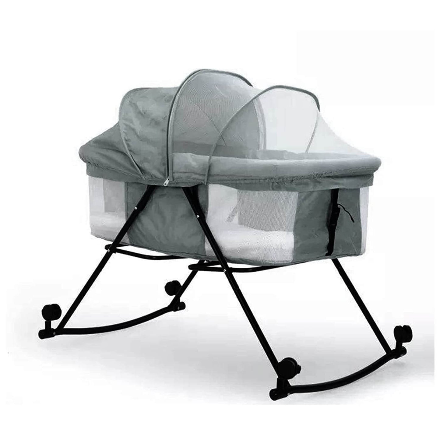 Baby Rocker Bassinet Crib & Co-Sleeper with Detachable Mosquito Net